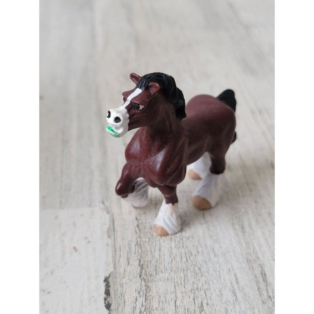 ERTL mini Brown strong stallion horse toy figure‎